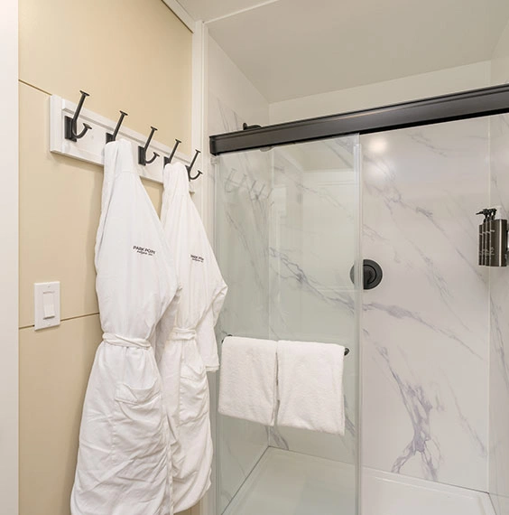 Two Half Baths & One Shower Room